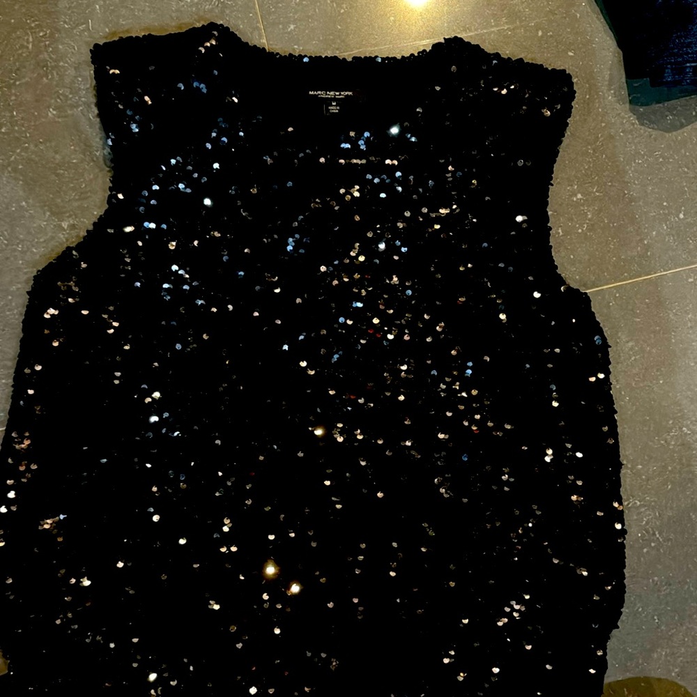 Marc New York black sequins blouse
